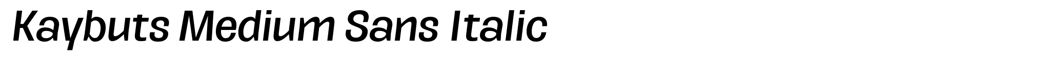 Kaybuts Medium Sans Italic image